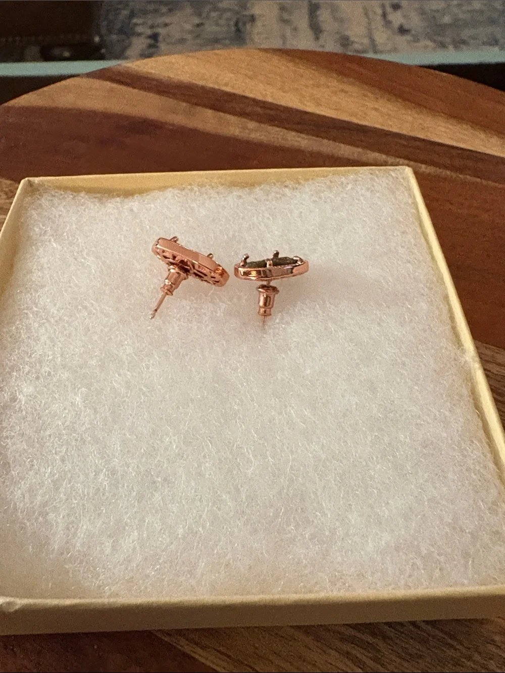 Kendra Scott Rose Gold Oval Druzy Studs with Dark Center